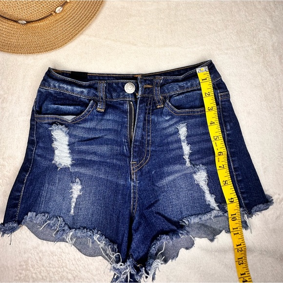 3/$15 Almost Famous High Waisted denim short shorts - Picture 2 of 5